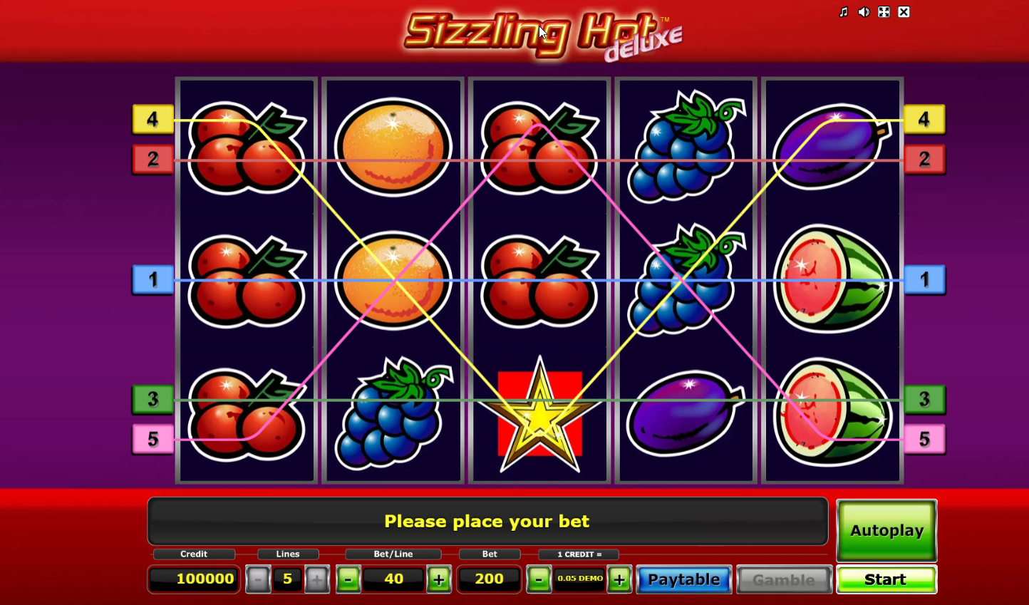 Sizzling Hot Deluxe slide 1